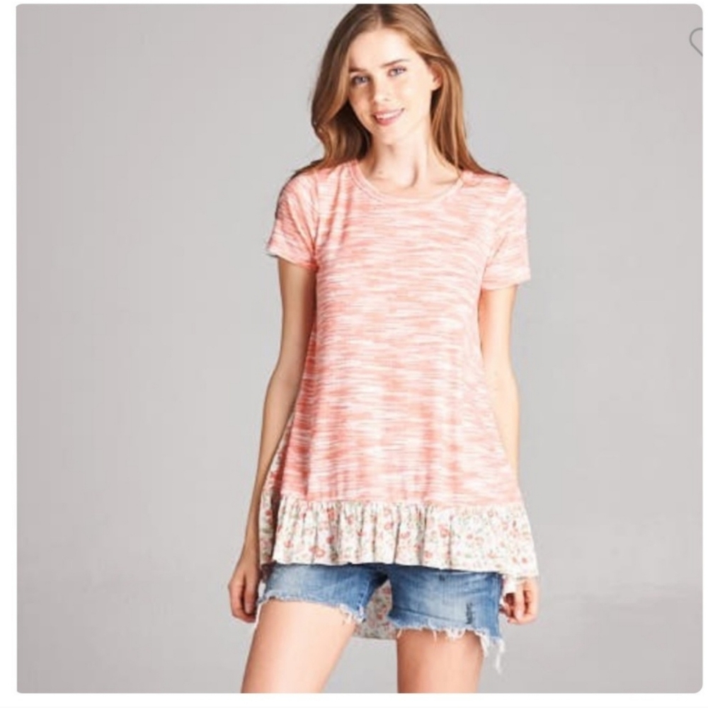 *Ribbed pink top with rayon chalice